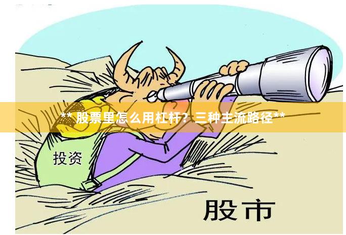 ** 股票里怎么用杠杆？三种主流路径**